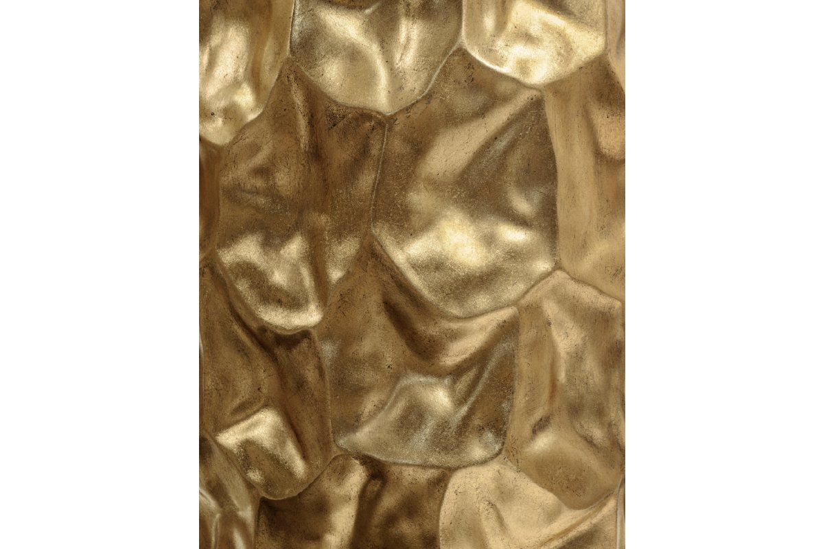 Кашпо Treez Effectory Metal высокий округлый конус Design Сrumple сусальное золото от 75 до 90 см - Фото 2