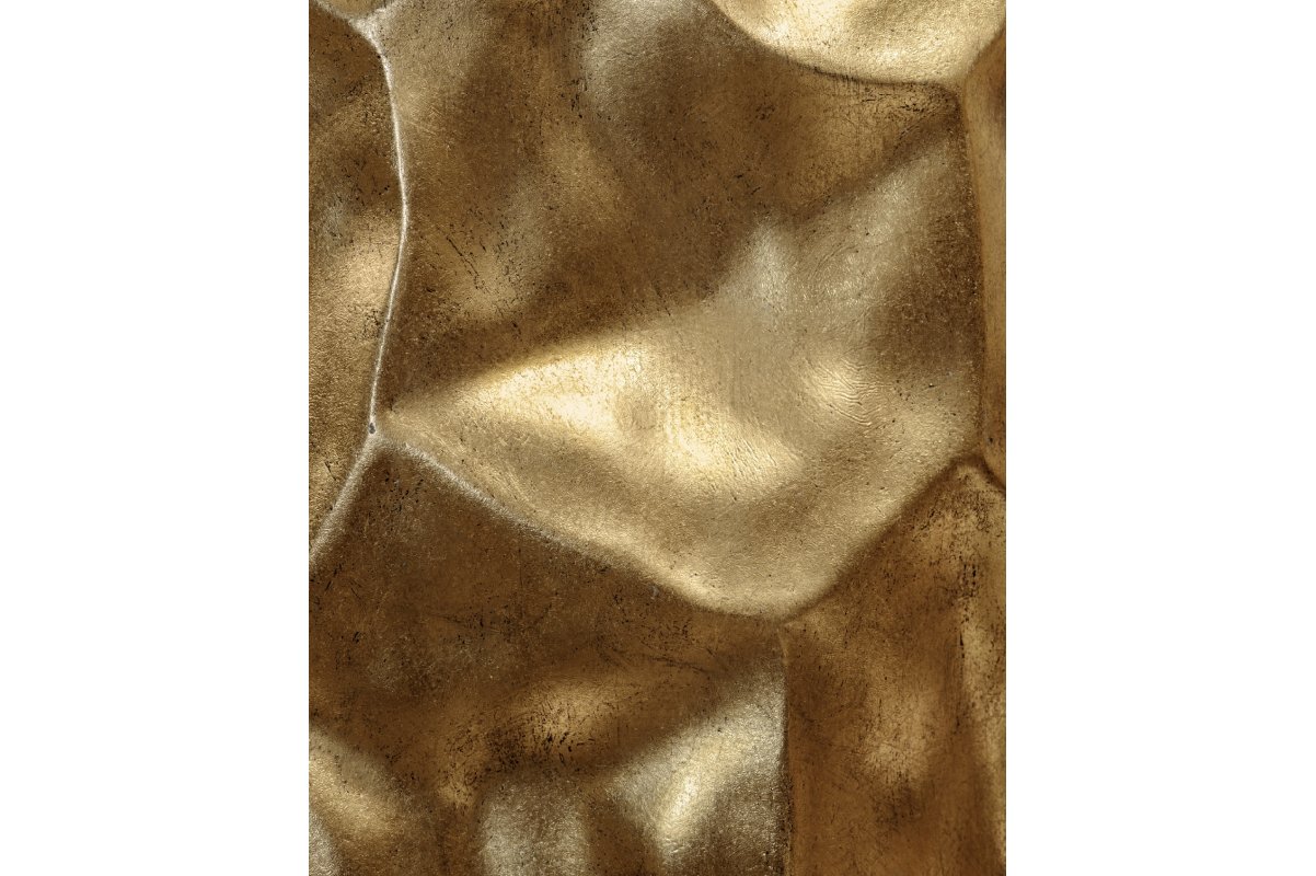 Кашпо Treez Effectory Metal высокий округлый конус Design Сrumple сусальное золото от 75 до 90 см - Фото 3