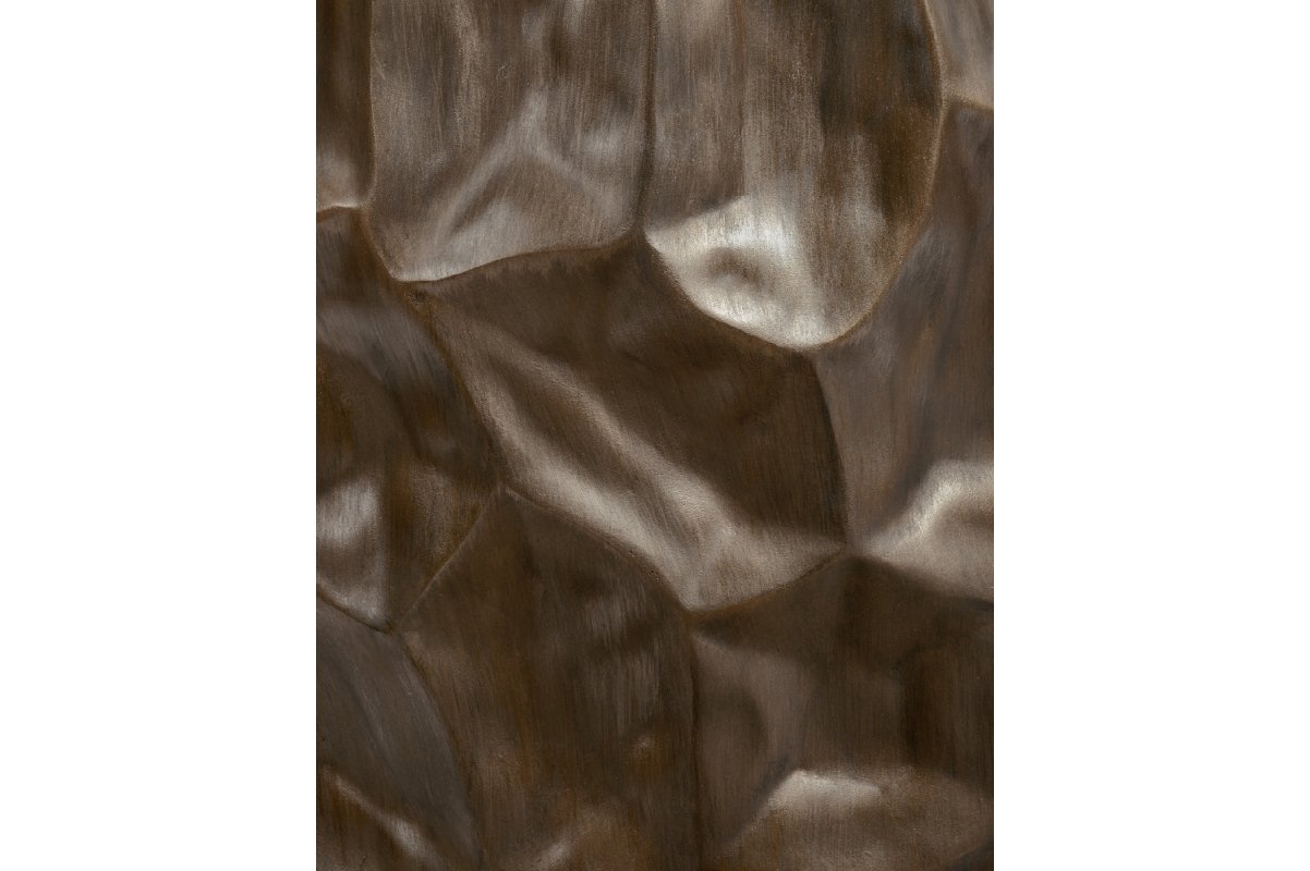 Кашпо Treez Effectory Metal высокий округлый конус Design Сrumple чернёная бронза от 75 до 90 см - Фото 2