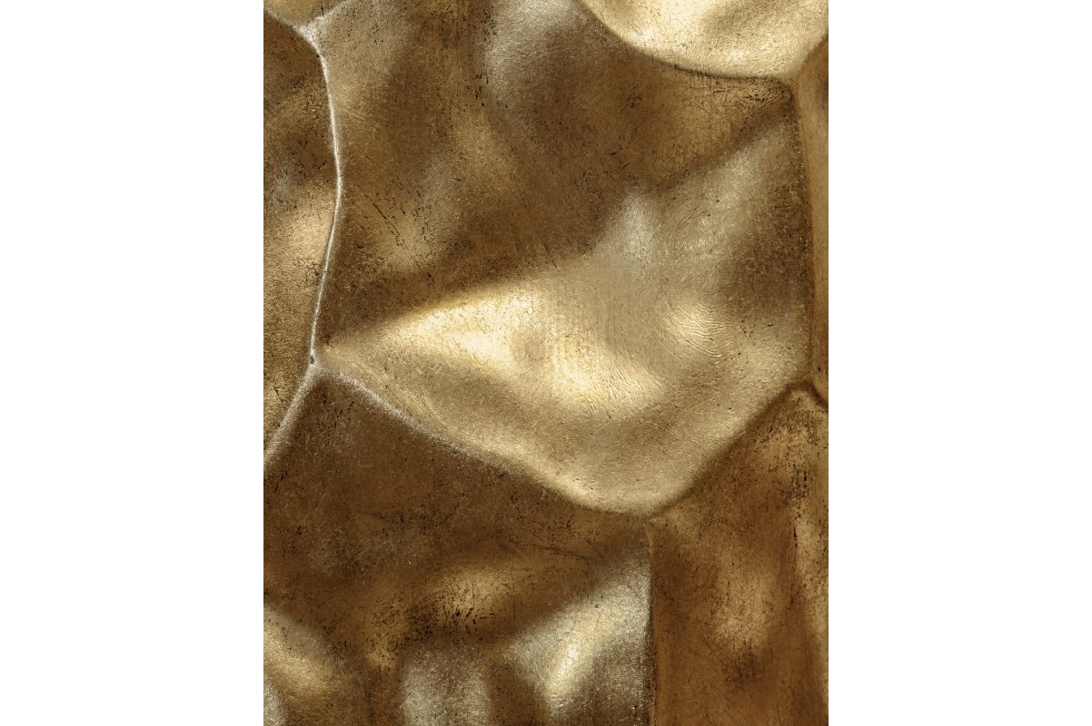 Кашпо Treez Effectory Metal округлая чаша Design Сrumple сусальное золото от 39 до 55 см - Фото 3