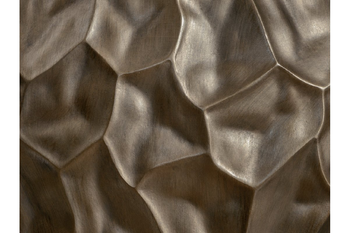 Кашпо Treez Effectory Metal плоская сфера Design Сrumple чернёная бронза 52 см - Фото 3