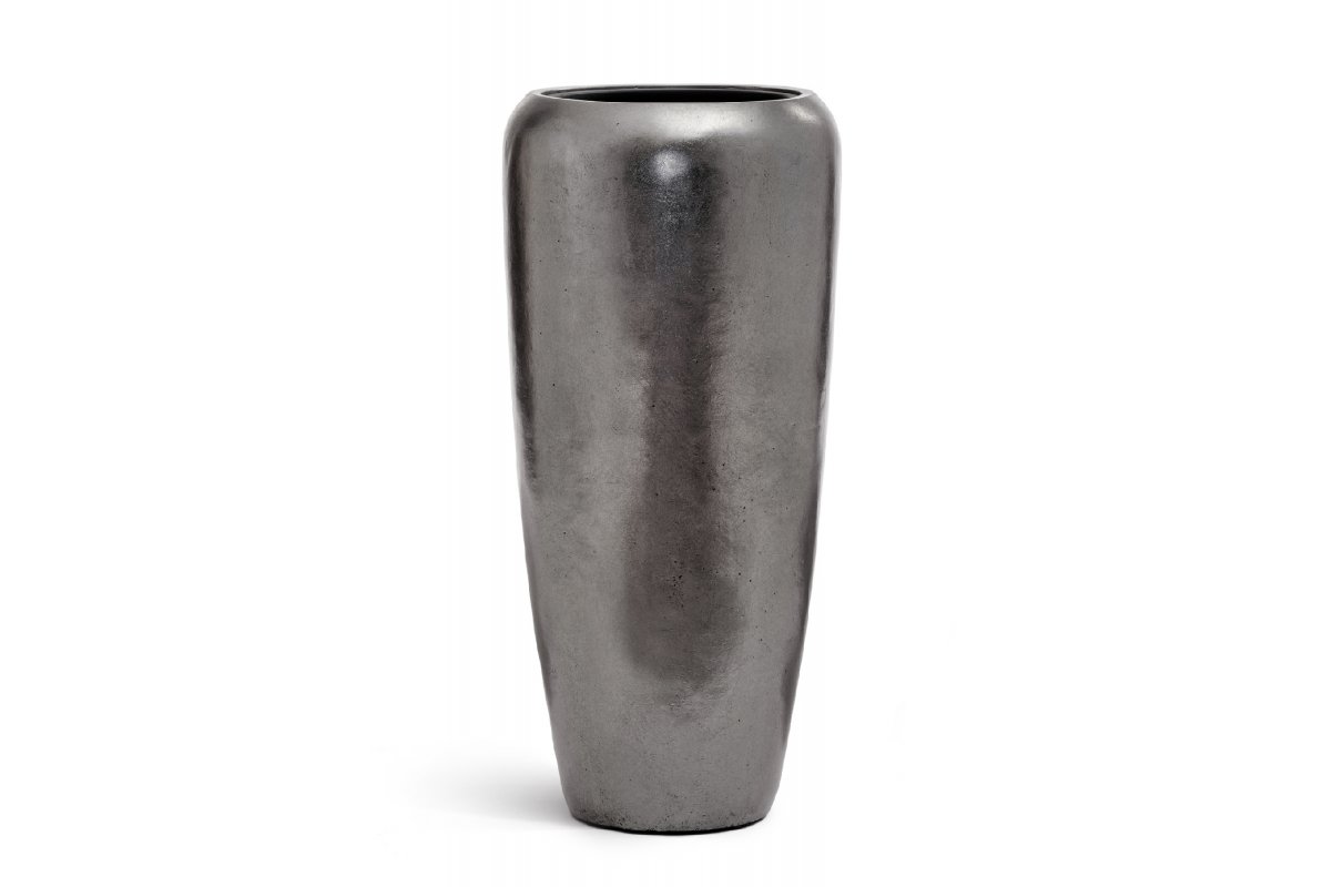 Кашпо Treez Effectory Metal дизайн-конус стальное серебро 75 см