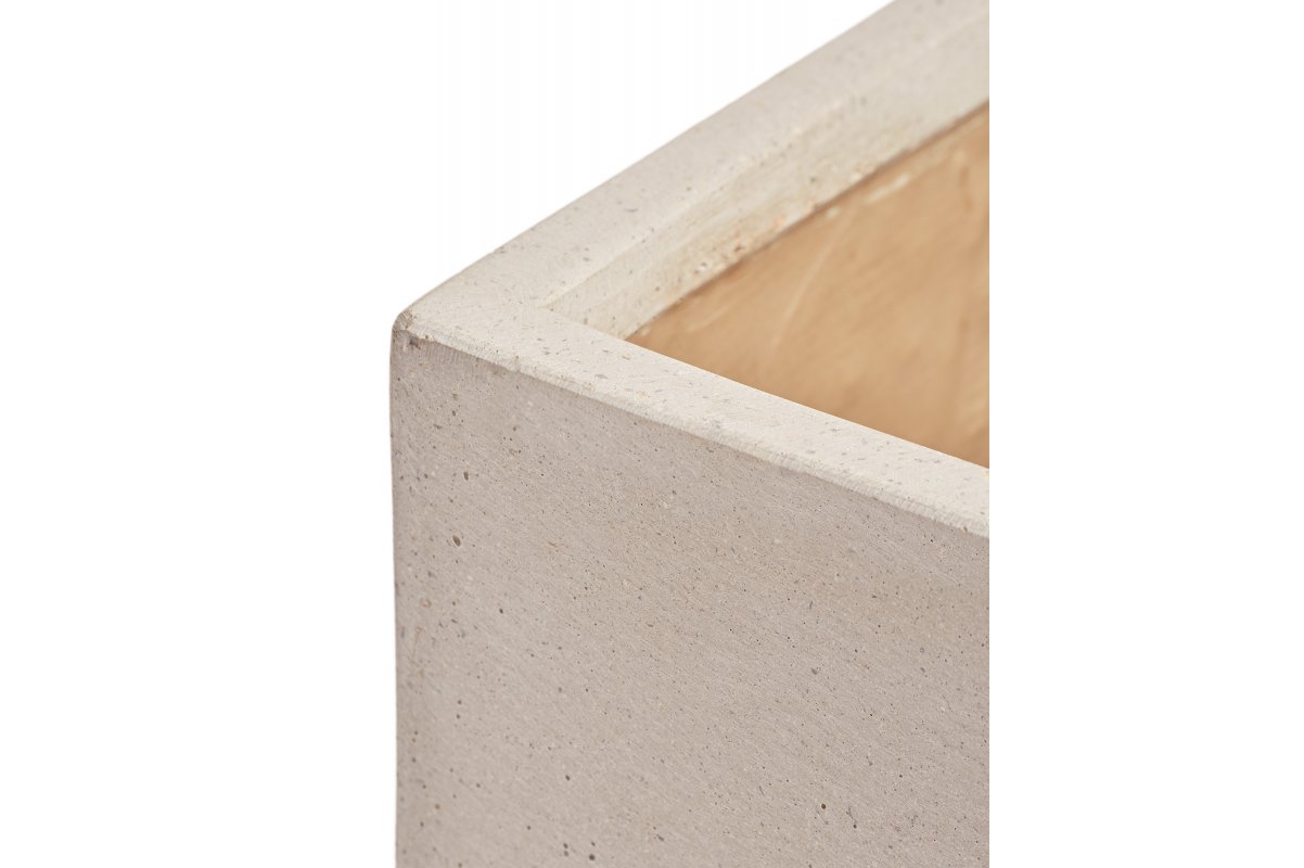 Кашпо Treez Effectory Beton низкий прямоугольник белый песок от 22 до 37 см - Фото 2