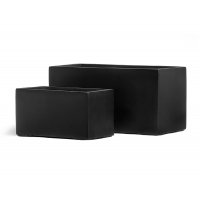 Кашпо Treez Effectory Black Stone низкий прямоугольник антрацит от 40 до 80 см