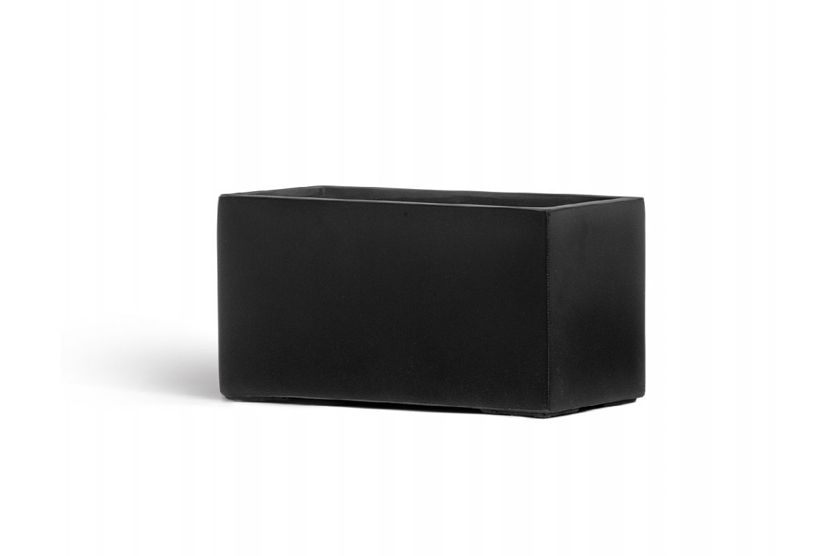 Кашпо Treez Effectory Black Stone низкий прямоугольник антрацит от 40 до 80 см - Фото 2