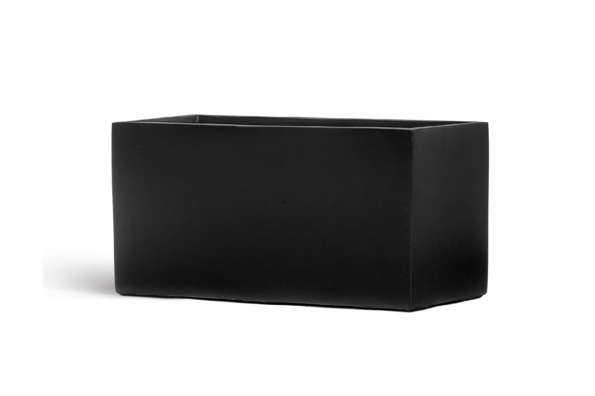 Кашпо Treez Effectory Black Stone низкий прямоугольник антрацит от 40 до 80 см - Фото 3