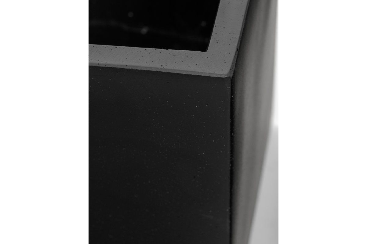 Кашпо Treez Effectory Black Stone низкий прямоугольник антрацит от 40 до 80 см - Фото 4