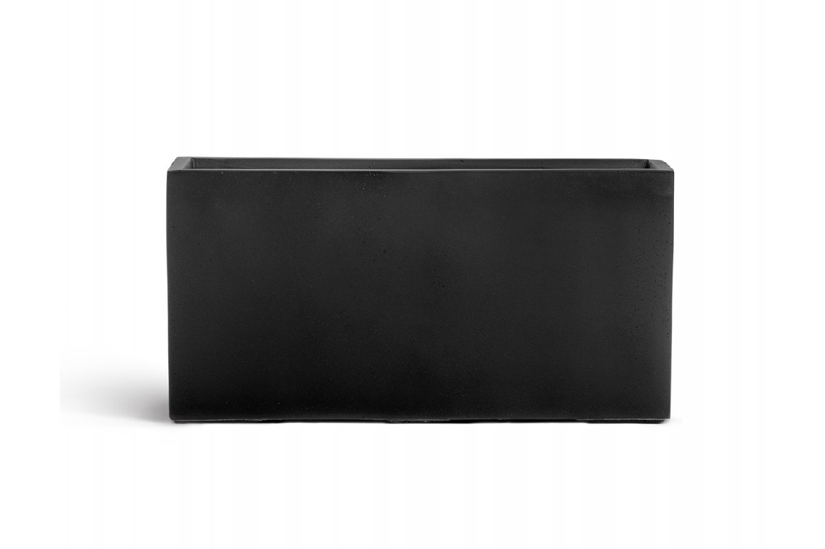 Кашпо Treez Effectory Black Stone низкий прямоугольник антрацит от 40 до 80 см - Фото 6