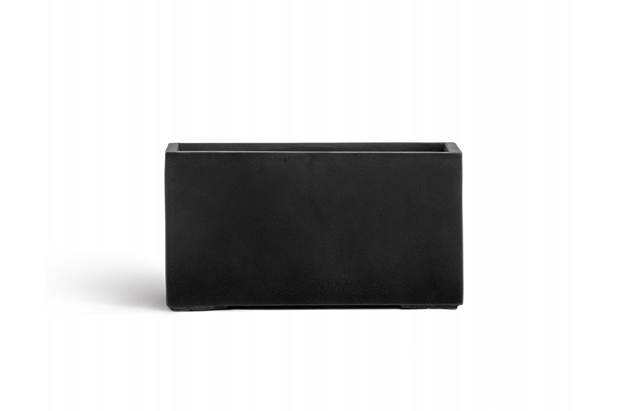 Кашпо Treez Effectory Black Stone низкий прямоугольник антрацит от 40 до 80 см - Фото 7