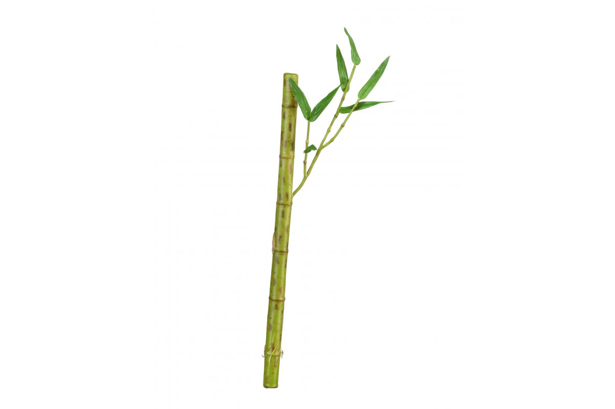 Бамбук стебель длинный с веточкой искусственный светло-зеленый 39 см