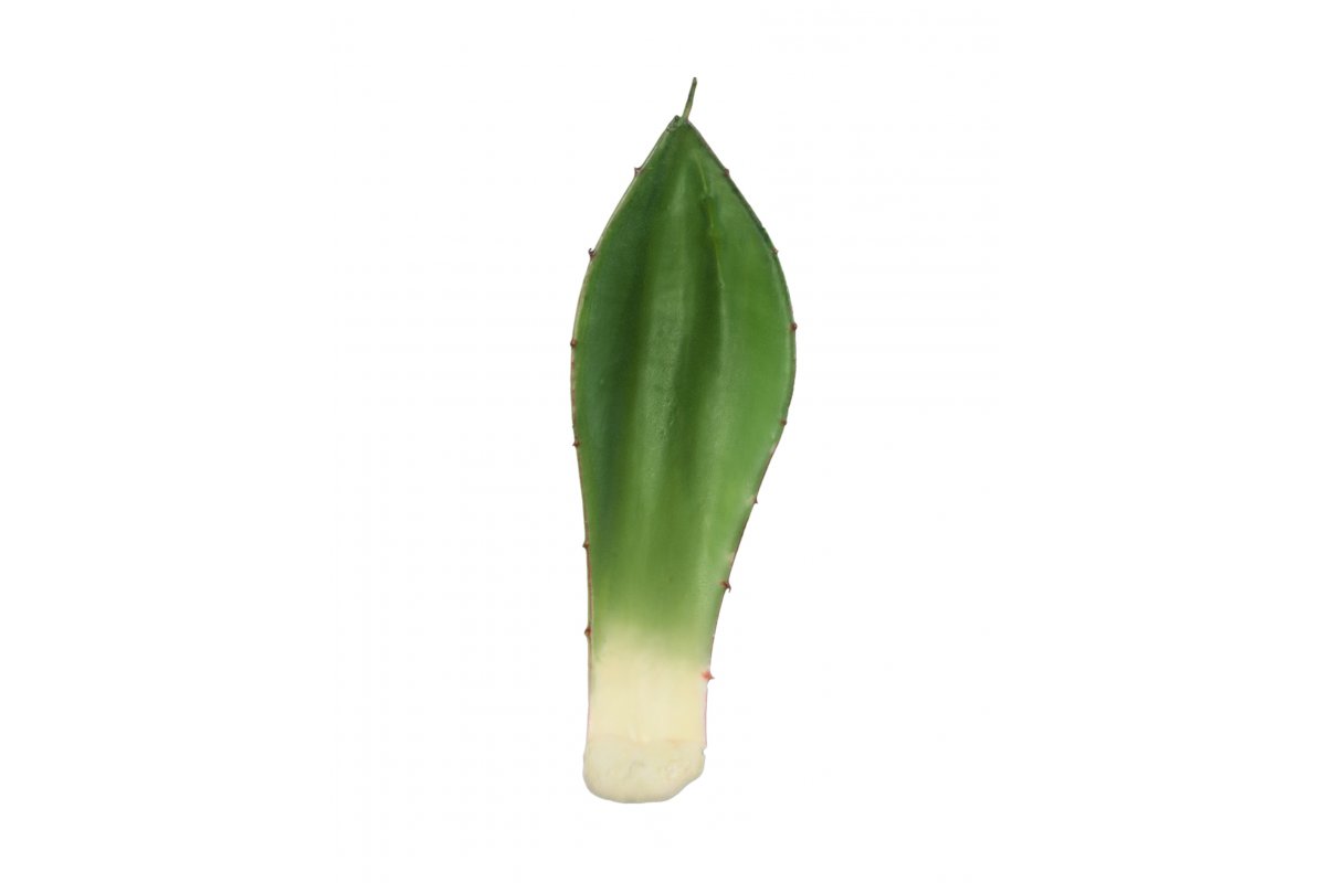 Лист Алоэ искусственный зеленый малый 19 см