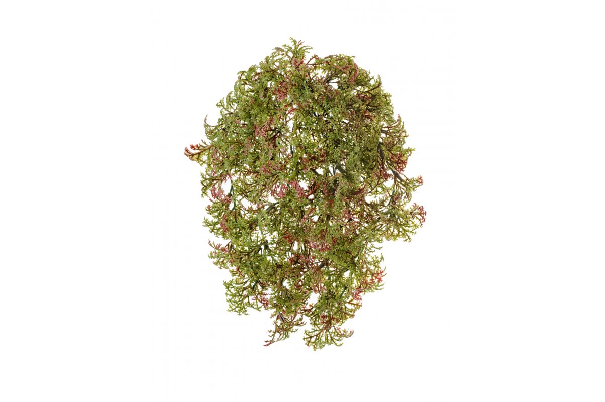 Рясковый мох Ватер-Грасс искусственный куст зелено-бордовый 20 см