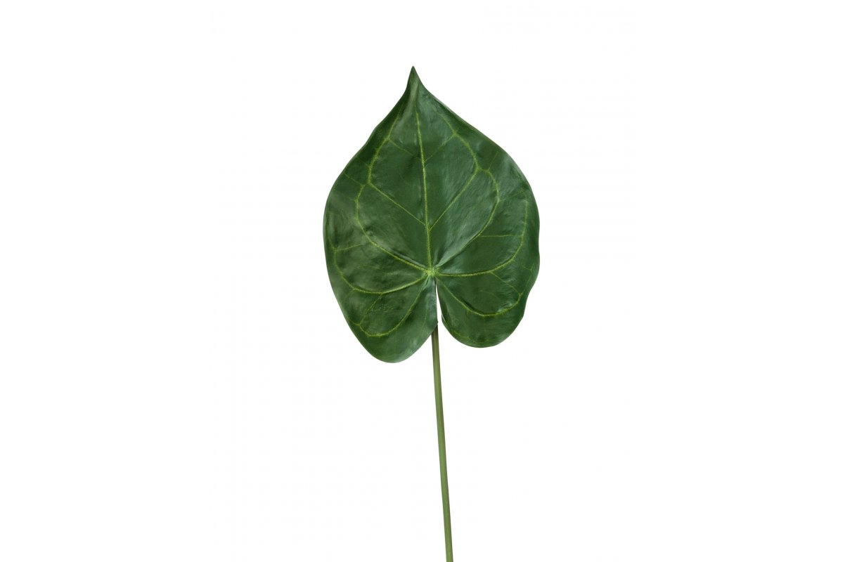 Лист Кристалины искусственный зеленый 60 см
