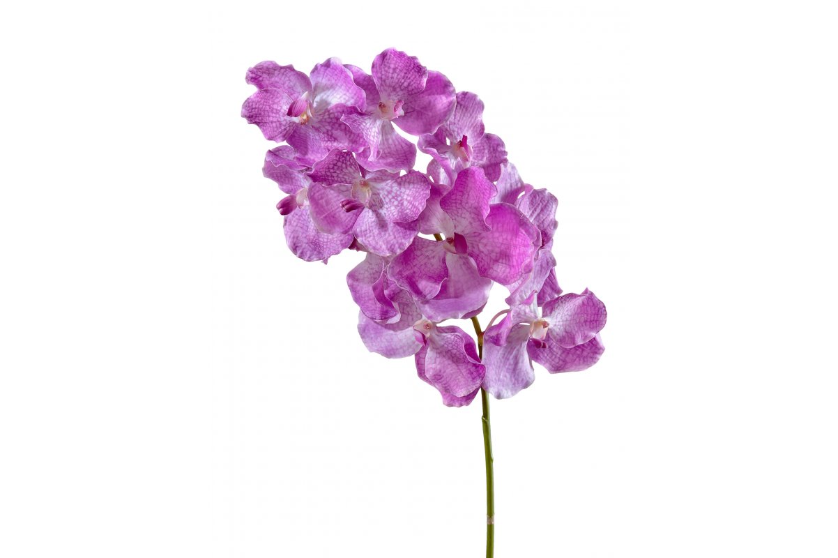 Орхидея Ванда искусственная с ярко сиреневыми прожилками 75 см (Real Touch)