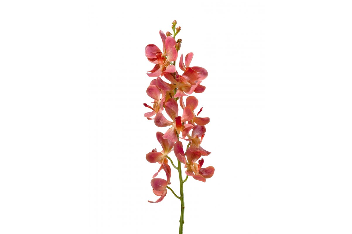 Орхидея Дендробиум искусственная кораллово-розовая 58 см (Real Touch)
