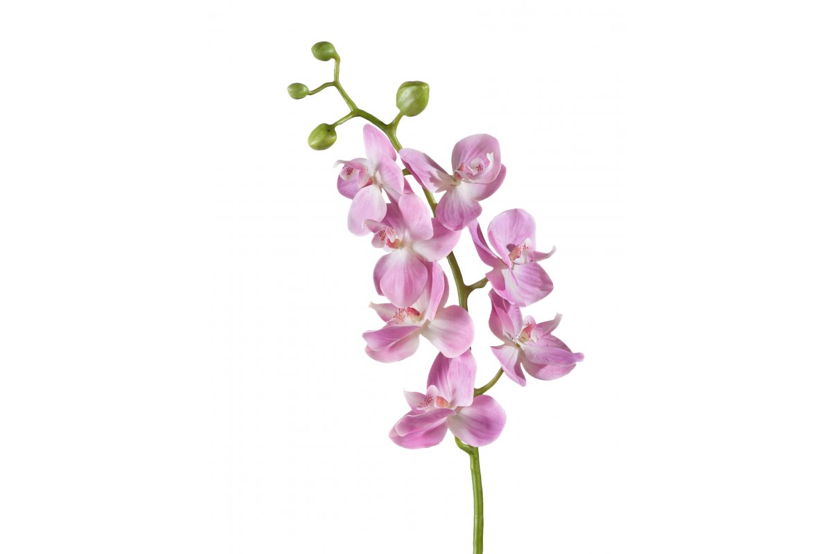 Орхидея Фаленопсис Элегант искусственная розово-белая 70 см (Real Touch)