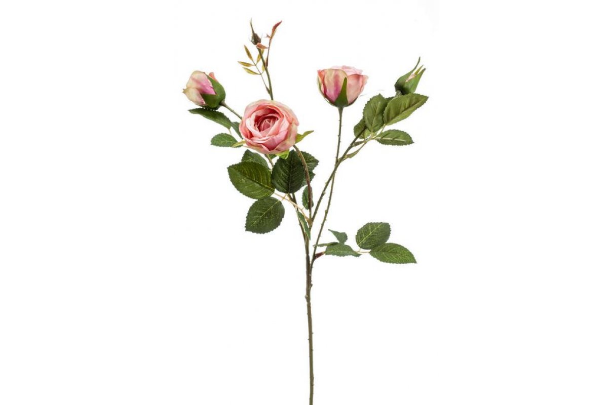 Роза Пегги искусственная кустовая розовая 60 см