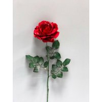 Роза Твиджи заснеженная искусственная красная 65 см