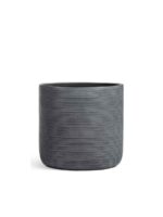 Кашпо напольное для цветов, TREEZ ERGO TreeLine, цилиндр, керамический горшок, дымчато-серый бетон, 32x34 см, 25 л, для интерьера, для улицы — изображение 4