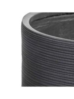 Кашпо напольное для цветов, TREEZ ERGO TreeLine, цилиндр, керамический горшок, дымчато-серый бетон, 32x34 см, 25 л, для интерьера, для улицы — изображение 3