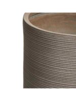 Кашпо напольное для цветов, TREEZ ERGO TreeLine, высокий цилиндр , керамический горшок, капучино , 47x30 см, 33 л, для интерьера, для улицы — изображение 2