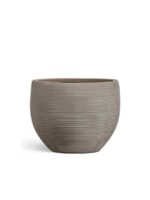 Кашпо напольное для цветов, TREEZ ERGO TreeLine, сферическая чаша , керамический горшок, капучино , 38x49 см, 60 л, для интерьера, для улицы — изображение 4