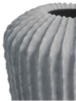 Кашпо напольное для цветов, TREEZ Effectory Moho, Конус, керамический горшок, Дымчато-серый песок, 37x30 см, 8 л, для интерьера, для улицы — изображение 10