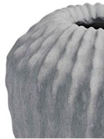 Кашпо напольное для цветов, TREEZ Effectory Moho, Конус, керамический горшок, Дымчато-серый песок, 37x30 см, 8 л, для интерьера, для улицы — изображение 2