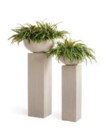 Кашпо напольное для цветов, TREEZ Effectory Beton, Колонна , керамический горшок, Белый песок, 120x34 см, - л, для интерьера, для улицы — изображение 5