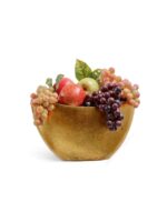 Кашпо напольное для цветов, TREEZ Effectory Metal, лодка, керамический горшок, сусальное золото, 20x37 см, 0 л, для интерьера — изображение 2