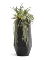 Кашпо напольное для цветов, TREEZ Effectory Crystal, Многогранник, керамический горшок, Антрацит, 75x38 см, 65л/10л л, для интерьера, для улицы — изображение 10