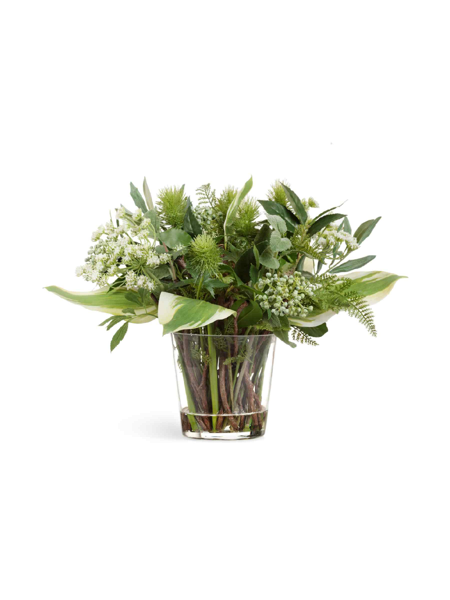 Дизайнерская композиция Green Lifestyle в стеклянной вазе с водой Дизайнерская композиция Green Lifestyle в стеклянной вазе с водой