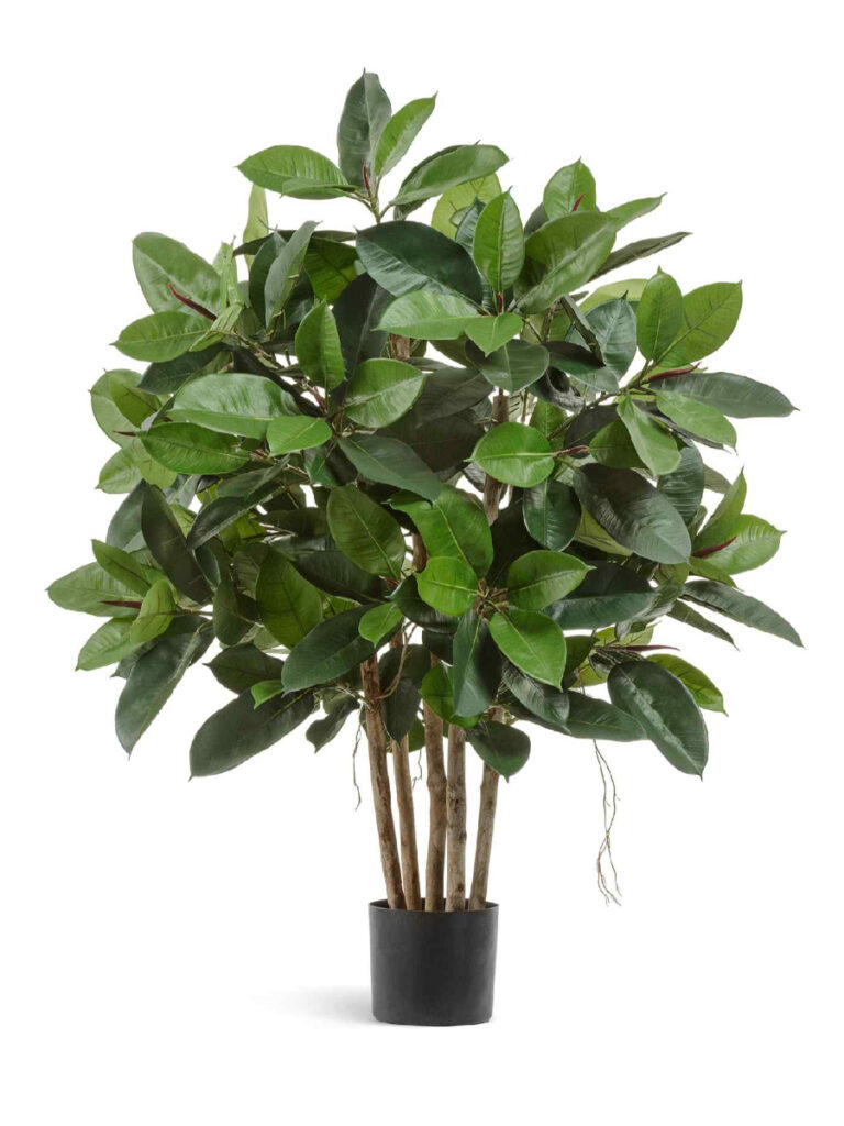 Искусственное дерево Фикус Эластика куст зелёный большой
