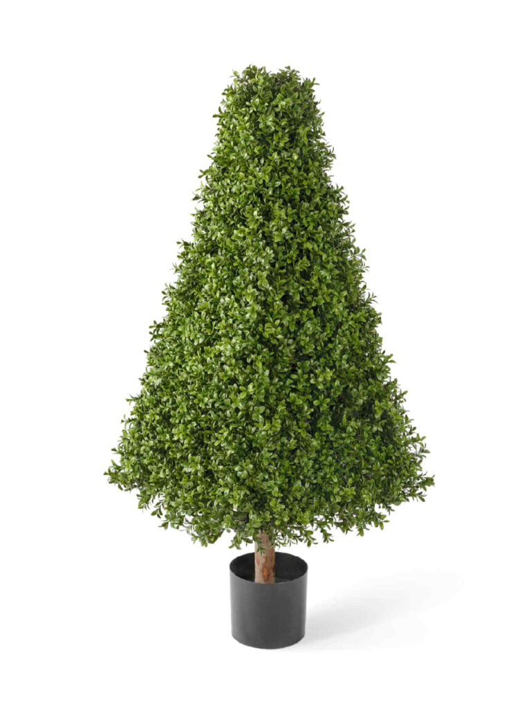 Искусственное дерево Самшит-пирамида уличный на каркасе