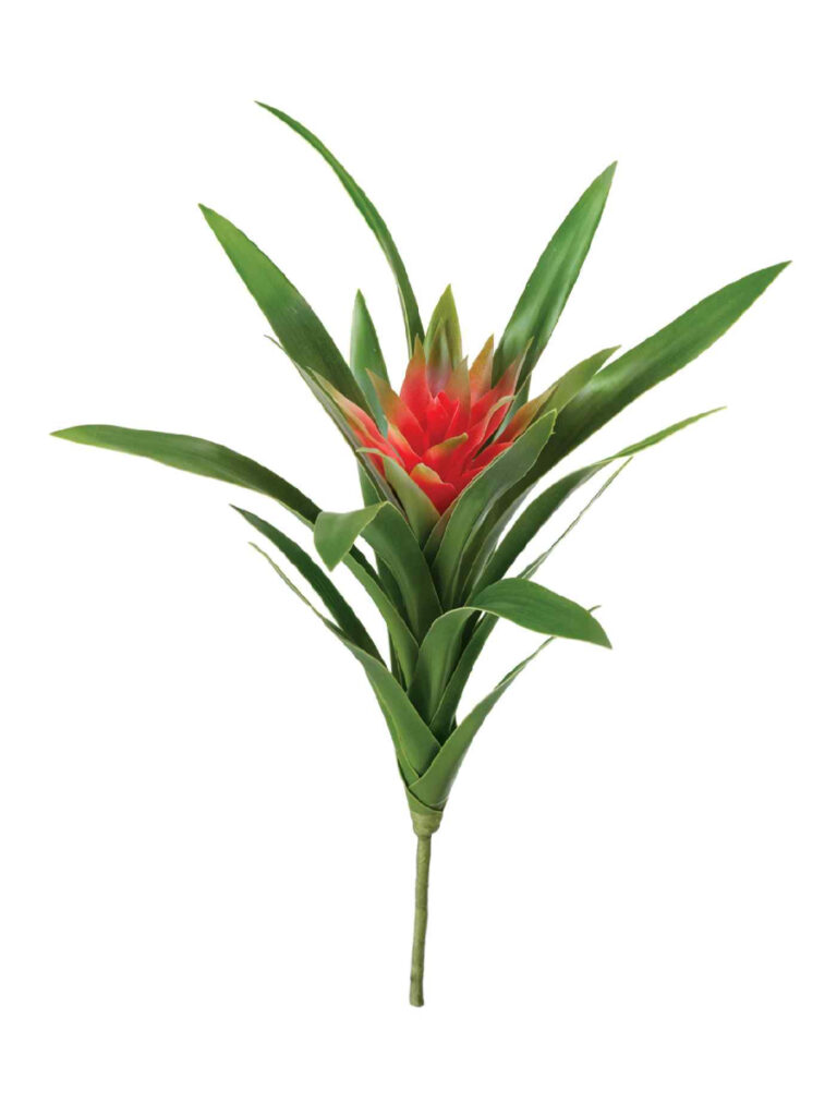 Искусственное растение Гусмания Элегант красная