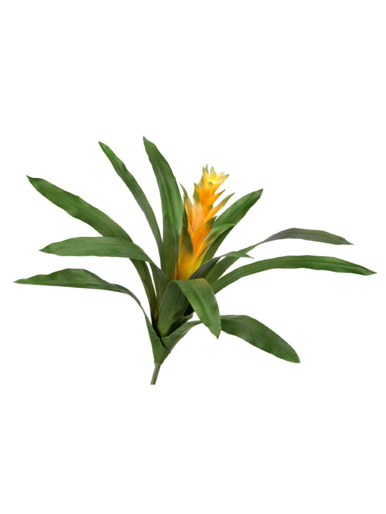 Искусственное растение Гусмания Кардинал жёлтая