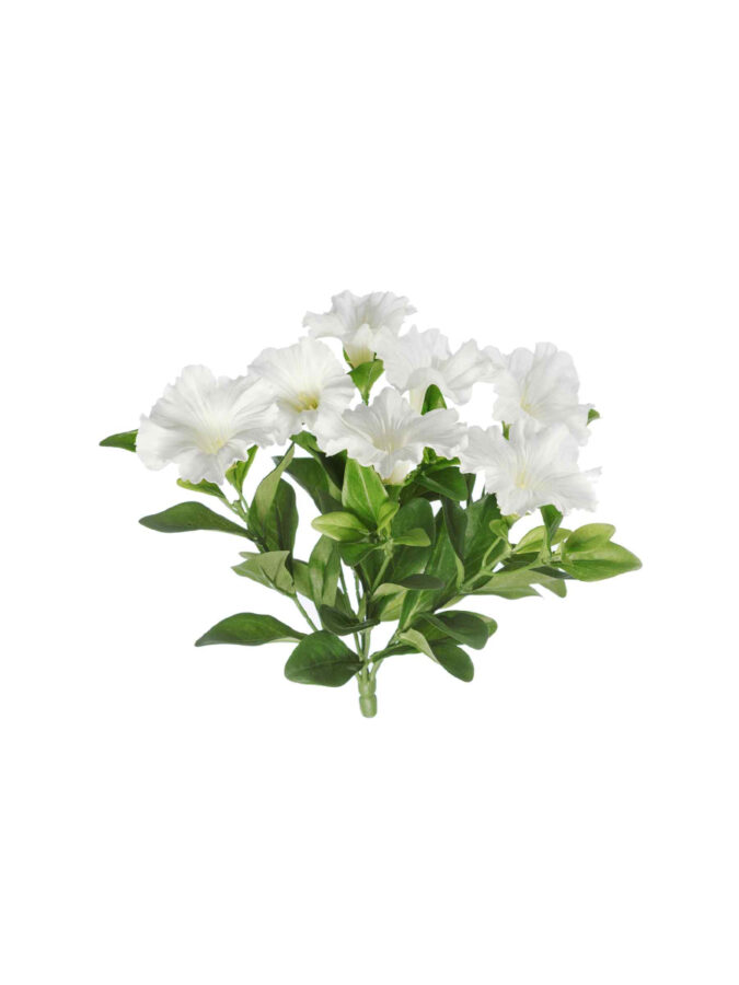 Искусственное растение Петуния куст белый