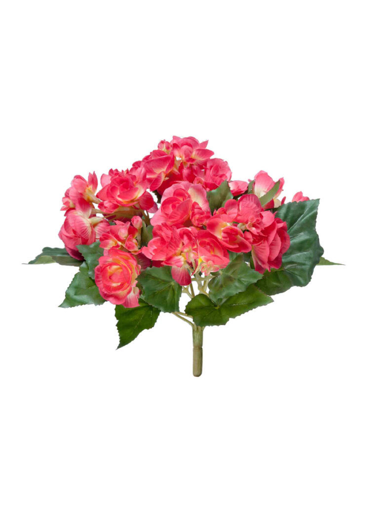 Искусственное растение Бегония куст бордово-жёлтый