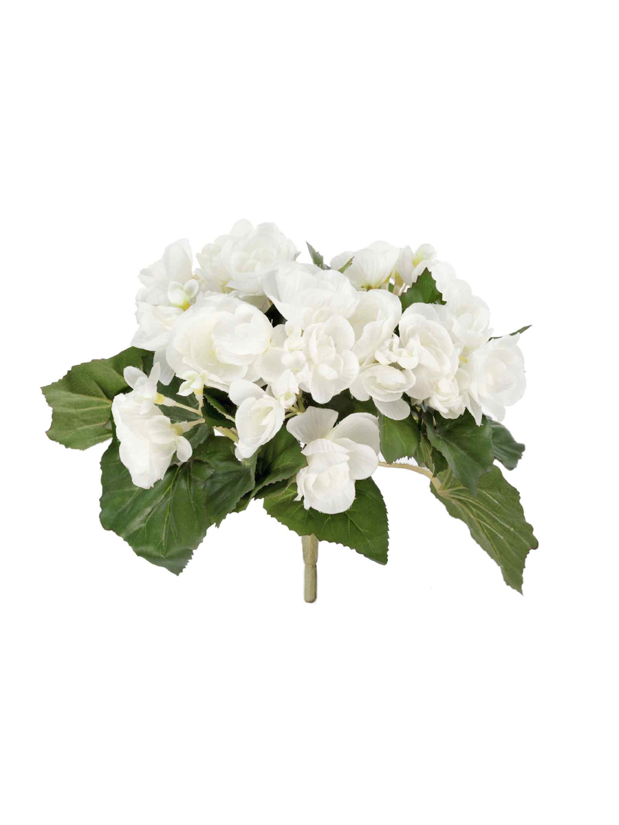 Искусственное растение Бегония куст белый Искусственное растение Бегония куст белый