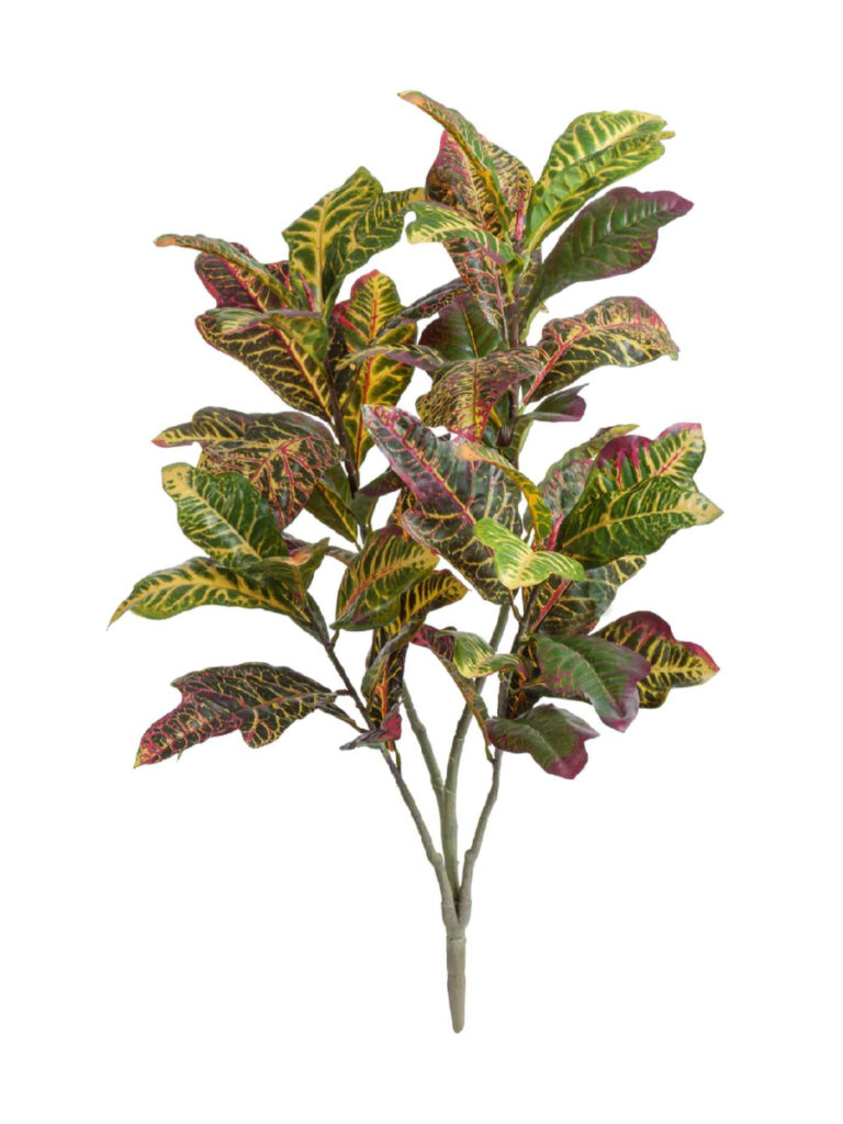 Искусственное растение Кротон куст Большой зелёно-жёлто-розовый (Sensitive Botanic)