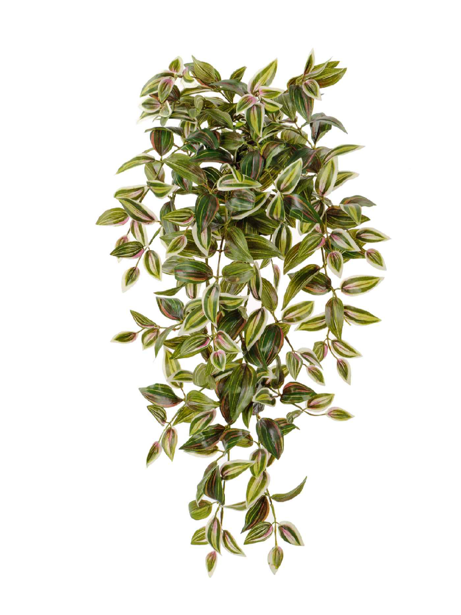 Искусственное растение Традесканция зелёно-бело-розовая ампельная большая Искусственное растение Традесканция зелёно-бело-розовая ампельная большая