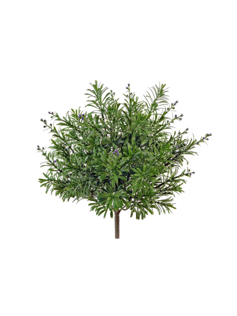 Искусственное растение Кроссостефиум (Миллер) зелёный куст с фиолет.завязями