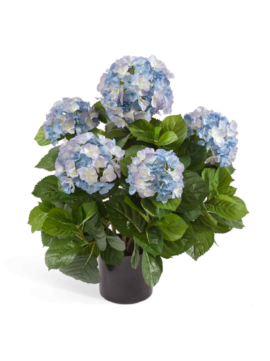 Искусственное растение Гортензия куст тёмно-голубой большой в горшке Искусственное растение Гортензия куст тёмно-голубой большой в горшке