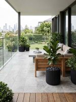 Кашпо напольное для цветов, TREEZ ERGO Jet, цилиндр, керамический горшок, Антрацит, 37x37 см, 40 л, для интерьера, для улицы — изображение 7