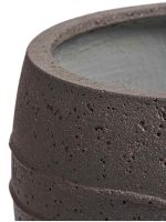 Кашпо напольное для цветов, TREEZ ERGO Nero, амфора , керамический горшок, чёрный туф, 50x40 см, 50 л, для интерьера, для улицы — изображение 4