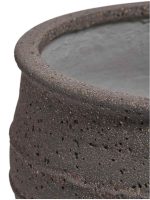 Кашпо напольное для цветов, TREEZ ERGO Nero, чаша , керамический горшок, чёрный туф, 33x41 см, 33 л, для интерьера, для улицы — изображение 4