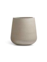 Кашпо напольное для цветов, TREEZ ERGO Fine rock, чаша , керамический горшок, белый песок , 67x66 см, 180 л, для интерьера, для улицы — изображение 5