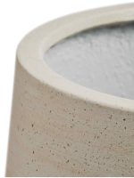 Кашпо напольное для цветов, TREEZ ERGO Fine rock, округлая чаша, керамический горшок, белый песок , 68x44 см, 80 л, для интерьера, для улицы — изображение 4
