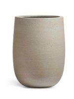 Кашпо напольное для цветов, TREEZ ERGO Fine rock, округлая чаша, керамический горшок, белый песок , 68x44 см, 80 л, для интерьера, для улицы — изображение 5