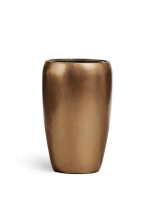 Кашпо напольное для цветов, TREEZ Effectory Metal, конус, керамический горшок, тёмное матовое золото, 51x32 см, 37/10 л, для интерьера, для улицы — изображение 8